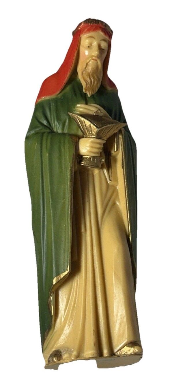 Vintage Mid Century Plastic Hong Kong Wise Man King Christmas Nativity Figurine